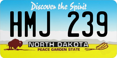 ND license plate HMJ239