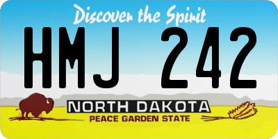 ND license plate HMJ242