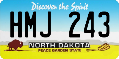 ND license plate HMJ243