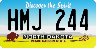 ND license plate HMJ244