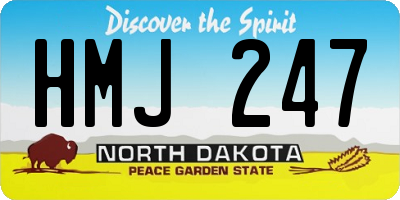ND license plate HMJ247
