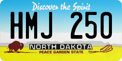 ND license plate HMJ250