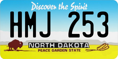 ND license plate HMJ253