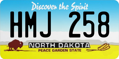 ND license plate HMJ258