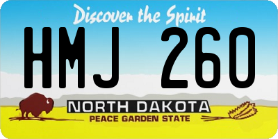 ND license plate HMJ260