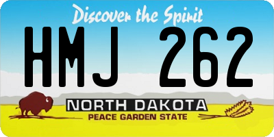 ND license plate HMJ262