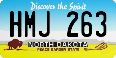 ND license plate HMJ263