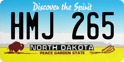 ND license plate HMJ265