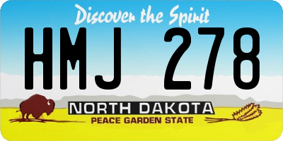 ND license plate HMJ278