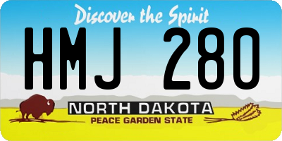 ND license plate HMJ280