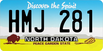 ND license plate HMJ281