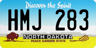 ND license plate HMJ283