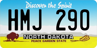 ND license plate HMJ290