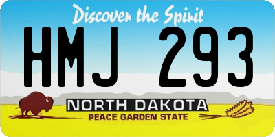 ND license plate HMJ293