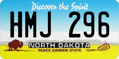 ND license plate HMJ296