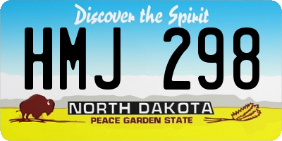 ND license plate HMJ298