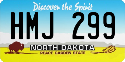 ND license plate HMJ299