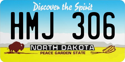ND license plate HMJ306
