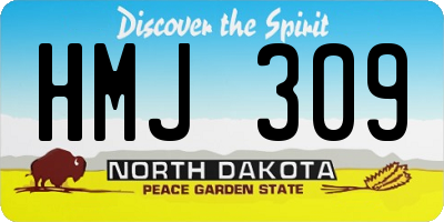 ND license plate HMJ309