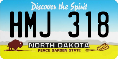 ND license plate HMJ318