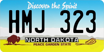 ND license plate HMJ323