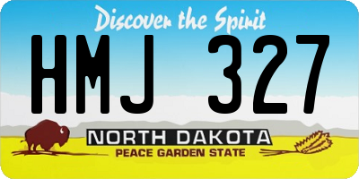 ND license plate HMJ327