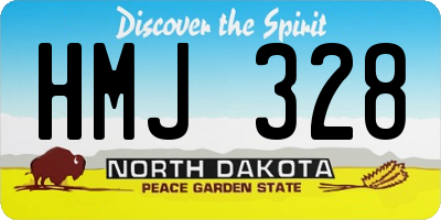 ND license plate HMJ328