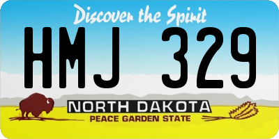 ND license plate HMJ329