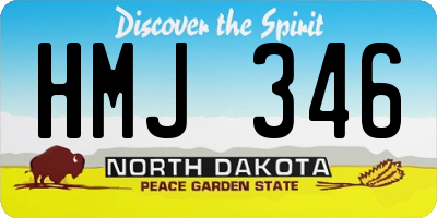 ND license plate HMJ346