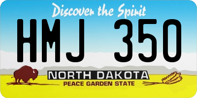 ND license plate HMJ350