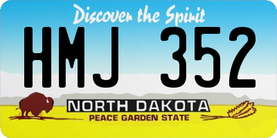 ND license plate HMJ352