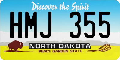 ND license plate HMJ355
