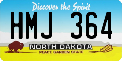 ND license plate HMJ364