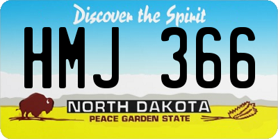 ND license plate HMJ366