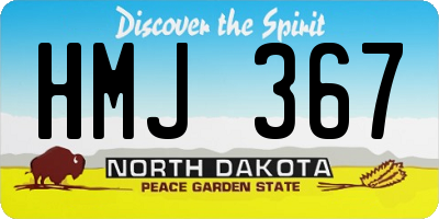 ND license plate HMJ367
