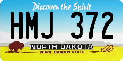 ND license plate HMJ372