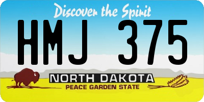 ND license plate HMJ375