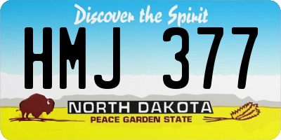 ND license plate HMJ377