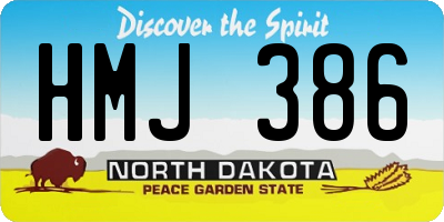 ND license plate HMJ386