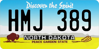 ND license plate HMJ389
