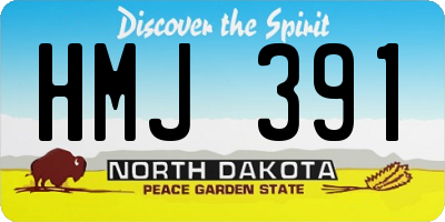 ND license plate HMJ391