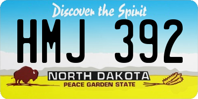 ND license plate HMJ392