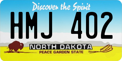 ND license plate HMJ402