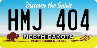 ND license plate HMJ404