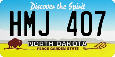 ND license plate HMJ407