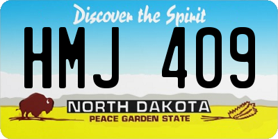 ND license plate HMJ409
