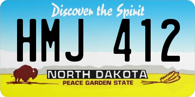 ND license plate HMJ412