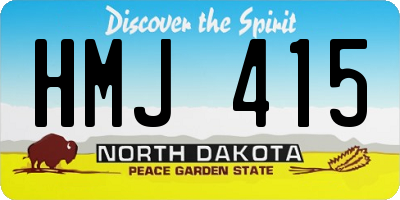 ND license plate HMJ415