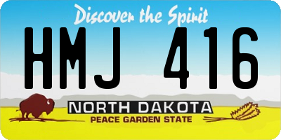 ND license plate HMJ416