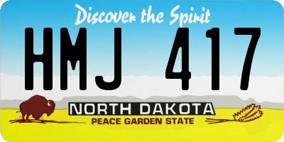 ND license plate HMJ417
